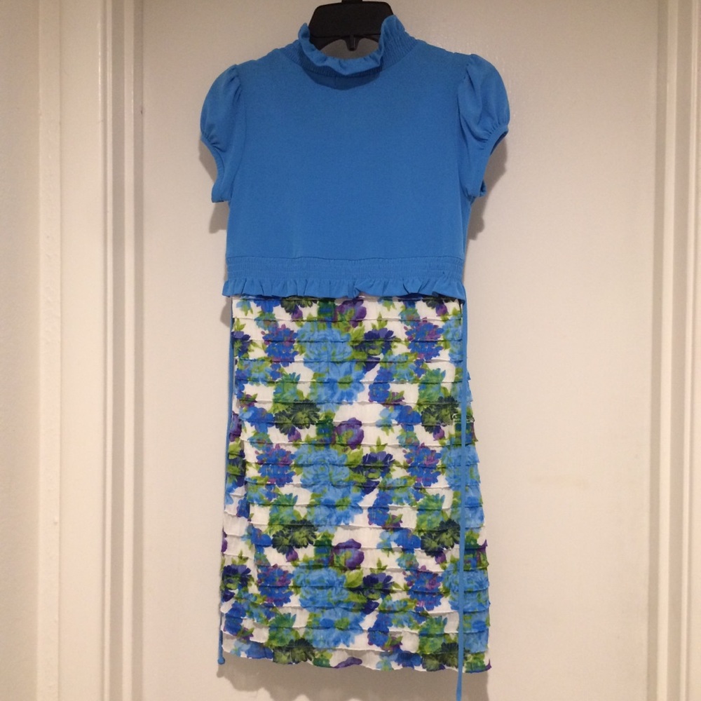 speechless girls size 10 floral and blue dress - Picture 2 of 6